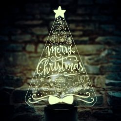 Karácsonyfa 3D hatású led lámpa