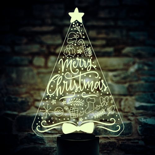 Karácsonyfa 3D hatású led lámpa