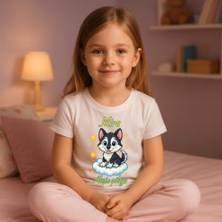   Alvós Lányka Póló Névvel – 18 Választható Cuki Kutyus Karakterrel