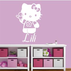 Cica lány madárral falmatrica