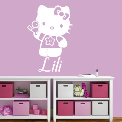 Cica lány madárral falmatrica