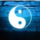 Yin Yang 3D hatású led lámpa Telibe gravírozott
