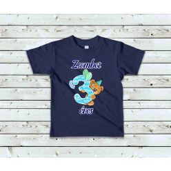 3 éves lettem macis fiús baba póló névvel