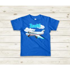 Repülős gyerek póló névvel