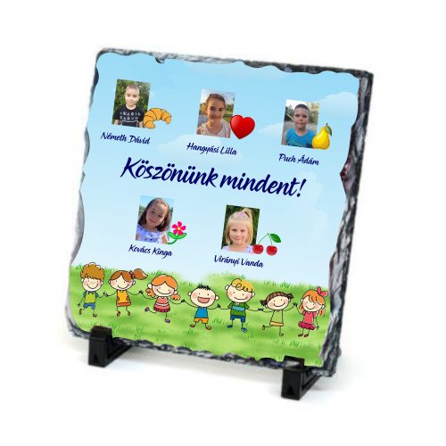 Óvodás Ballagási kőtábla saját képpel (Max.8 képpel,névvel)