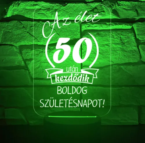 Születésnapi 7 színű 3D LED lámpa