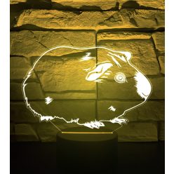 Tengerimalacos 7 színű 3D LED lámpa