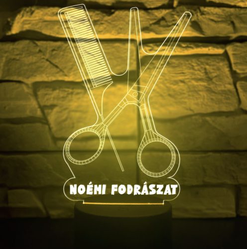 Fodrászat 3D hatású led lámpa