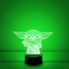 Baby Yoda 7 színű 3D LED lámpa
