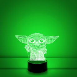 Baby Yoda 7 színű 3D LED lámpa