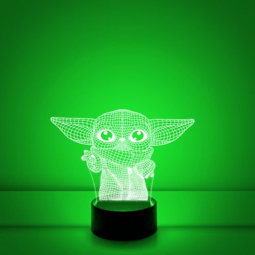 Baby Yoda 7 színű 3D LED lámpa