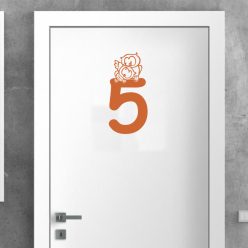 5 szám baglyokkal matrica