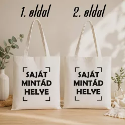   Egyedi, Saját Képes Ballagási Szatyor – Személyre Szabható Vászon Táska Pedagógusoknak (Kétoldalas)