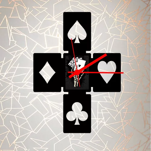 Poker sziluett óra - 1. Verzió