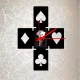 Poker sziluett óra - 1. Verzió
