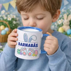 Húsvéti fiús bögre saját névvel