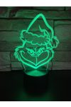 Grinch 3D hatású led lámpa