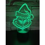 Grinch 3D hatású led lámpa