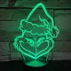 Grinch 3D hatású led lámpa