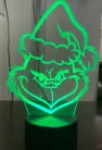 Grinch 3D hatású led lámpa