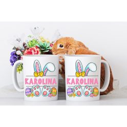 Húsvéti lányos bögre saját névvel