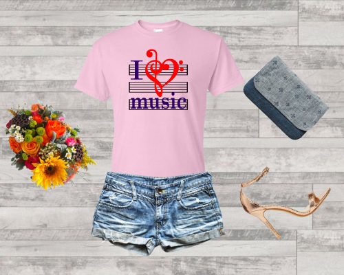 I Love Music női póló