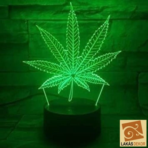Kanabisz 3D led lámpa