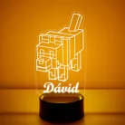 Minecraft farkas 3D LED Lámpa