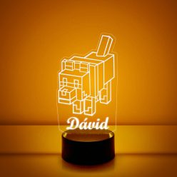 Minecraft farkas 3D LED Lámpa