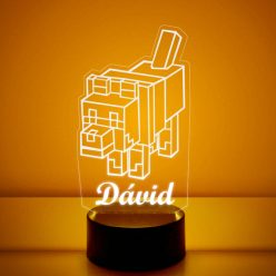 Minecraft farkas 3D LED Lámpa