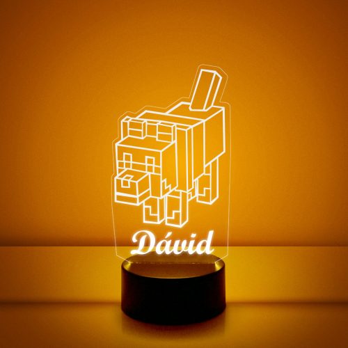 Minecraft farkas 3D LED Lámpa