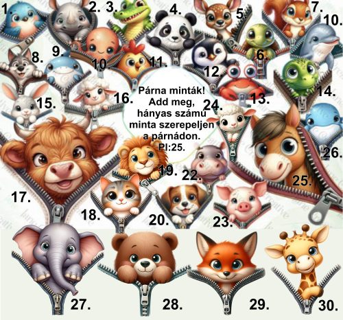 Állatos egyedi baba póló