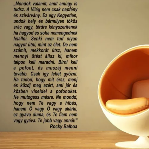 Mondok valamit, amit amúgy is tudsz. Idézet falmatrica