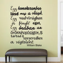 Egy homokszemben lásd meg a világot falmatrica
