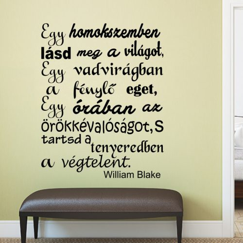 Egy homokszemben lásd meg a világot falmatrica