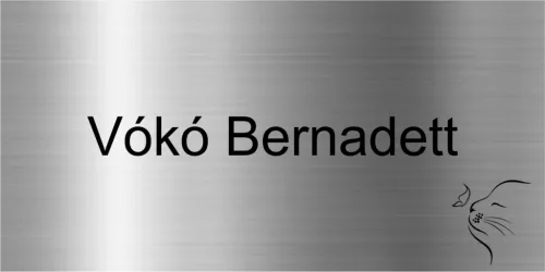 Macska motívumos névtábla