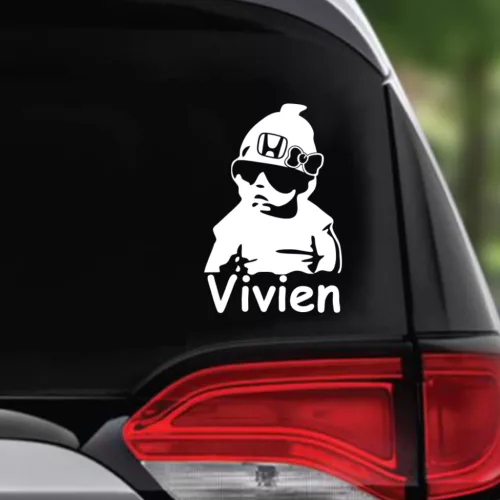 Baby on Board Honda Lányos Autómatrica – Vagány Napszemüveges Baba
