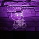 Nyuszis 7 színű 3D LED lámpa