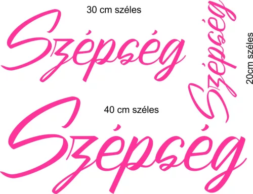 Szépség matrica