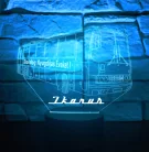 Nyugdíjas Ikarus 3D LED lámpa – Egyedi, világító ajándék buszrajongóknak