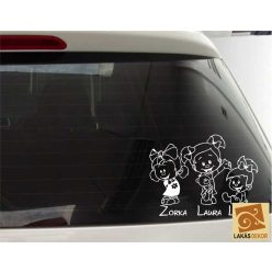 Nagylány, Lány, Kislányka autósmatrica