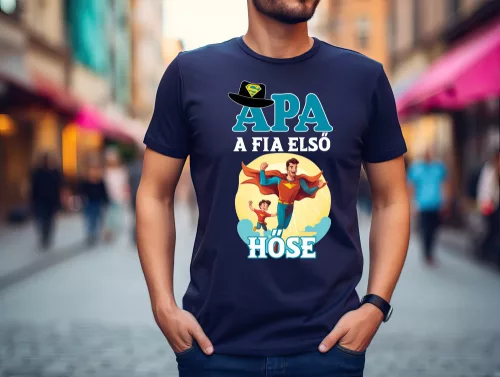 APA a fia első hőse férfi póló