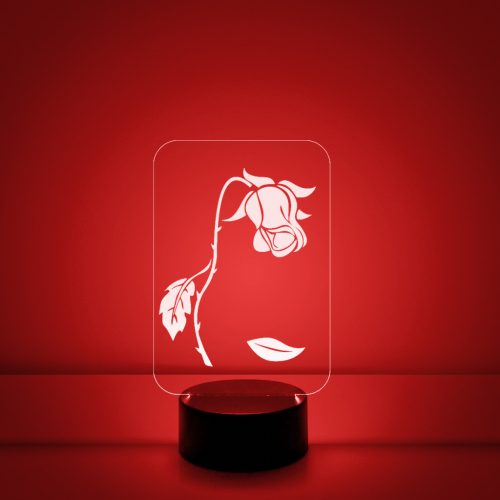 Rózsa hulló levéllel