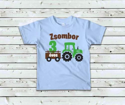 Szülinapi traktoros baba póló