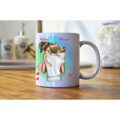 Apa lányai különleges szerelem egyedi bögre