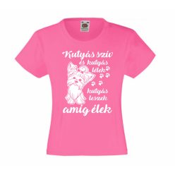 Kutyás szív, kutyás lélek Yorki lányos gyerek póló