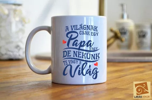 A világnak egy papa vagy egyedi bögre Fiú- Kisfiúval 