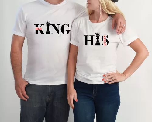 King & Queen Sakkos páros póló