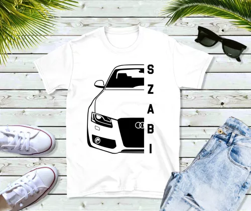 Audi A5 férfi póló névvel