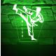 Karate 7 színű 3D LED lámpa egyedi névvel